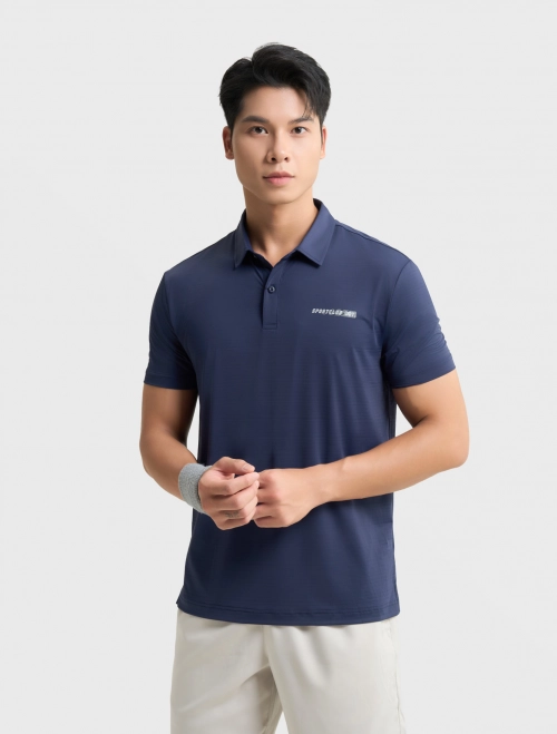 Áo polo active nam họa tiết kẻ viền