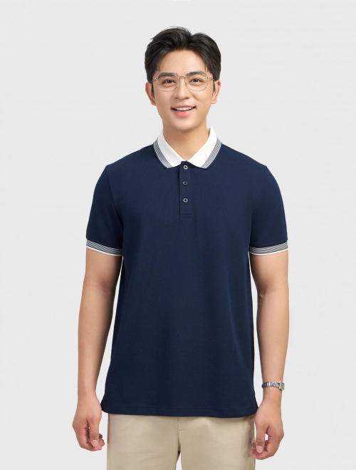 Áo polo nam phối màu dáng suông