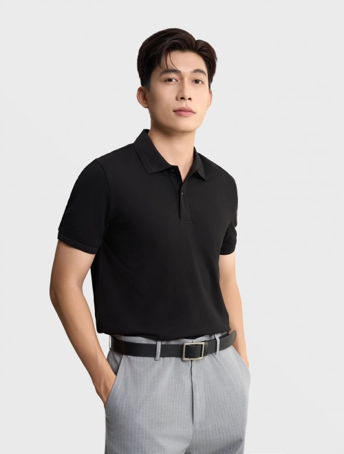 Áo polo nam basic dáng suông