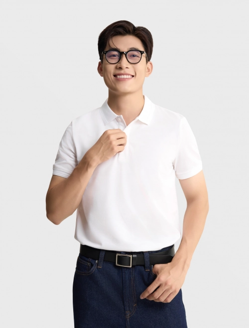 Áo polo nam basic dáng suông