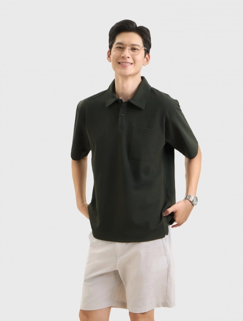 Áo polo nam basic dáng rộng