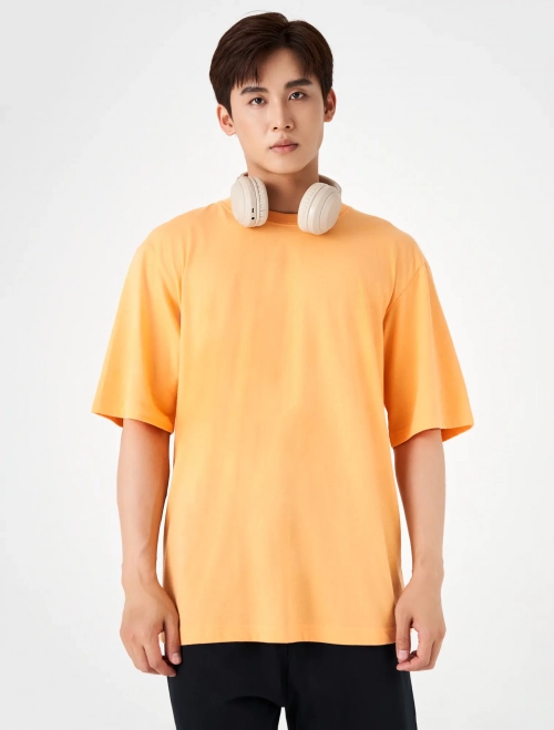 Áo phông nam cổ tròn dáng suông