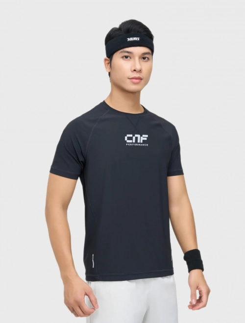 Áo phông active nam cổ tròn tay áo hình in tay áo