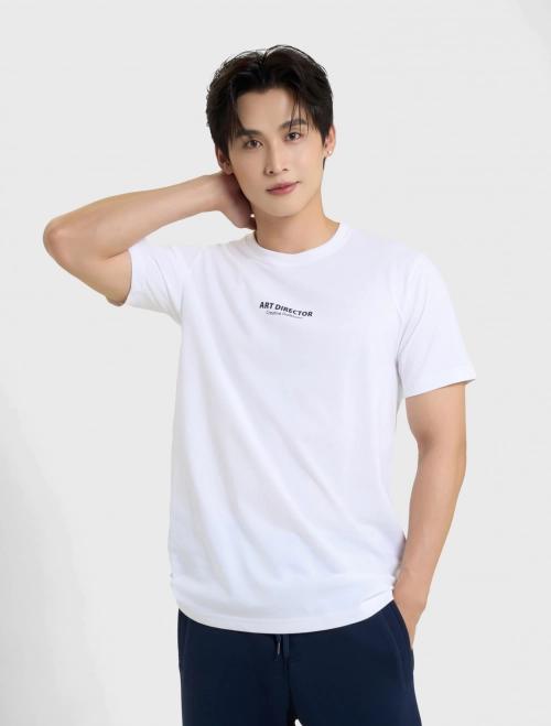 Áo phông nam dáng suông có hình in