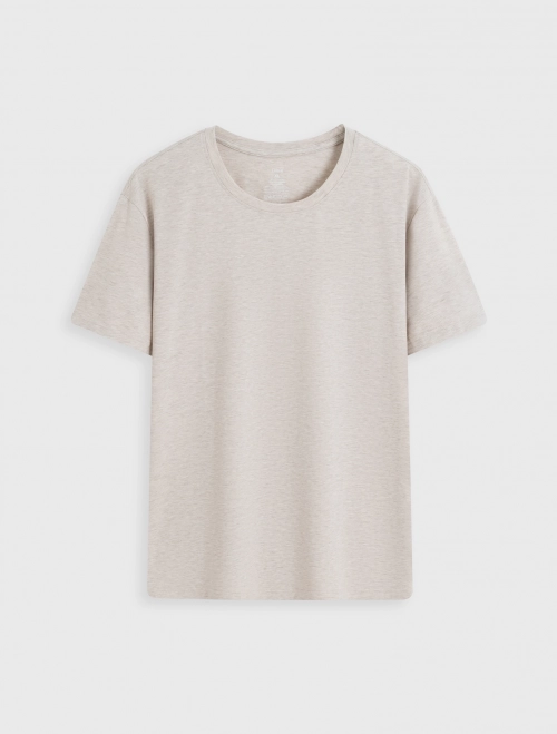 Áo phông nam Cotton USA basic cổ tròn