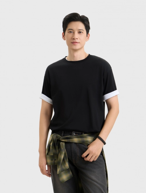 Áo phông nam cotton dáng rộng