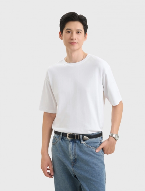 Áo phông nam cotton dáng rộng