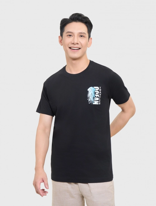 Áo phông nam dáng suông có hình in