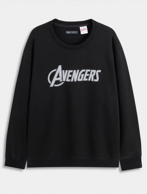 Áo nỉ nam in hình Avenger dáng oversize