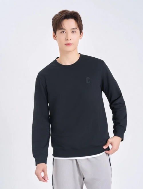 Áo nỉ nam cotton USA có hình thêu