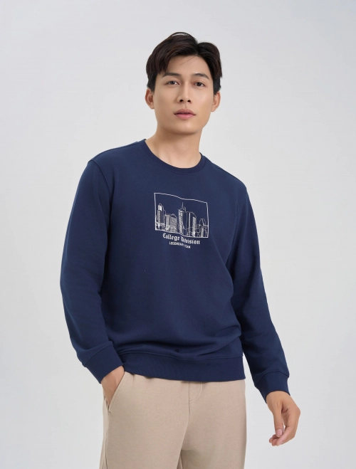 Áo nỉ nam có hình in