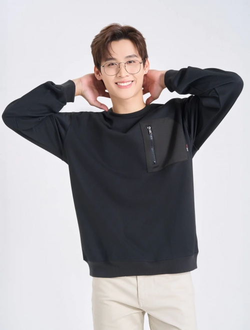 Áo nỉ nam phối túi ngực