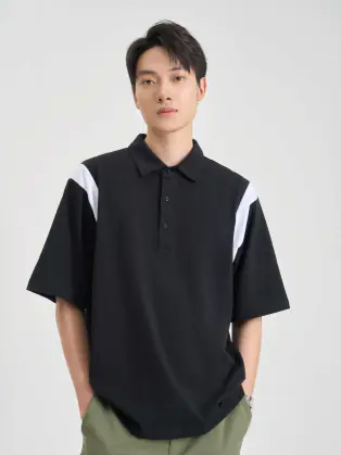 Áo polo phối màu