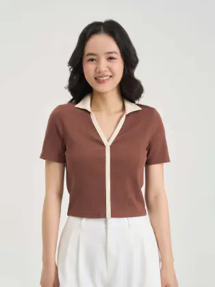 Áo polo phối màu