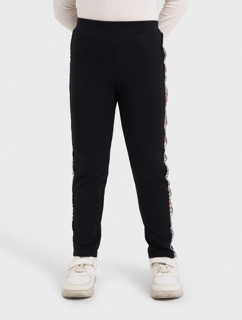 Quần leggings bé gái phối sườn