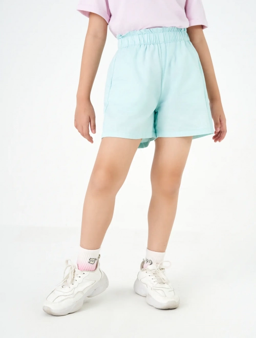 Quần soóc bé gái cotton cạp nhún chun in họa tiết
