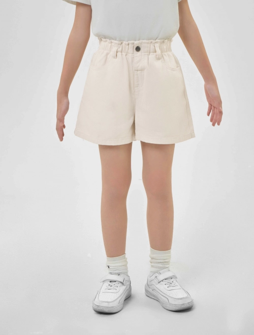 Quần soóc bé gái dáng suông cạp chun