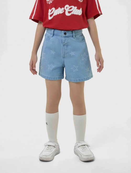 Quần soóc jeans bé gái cotton