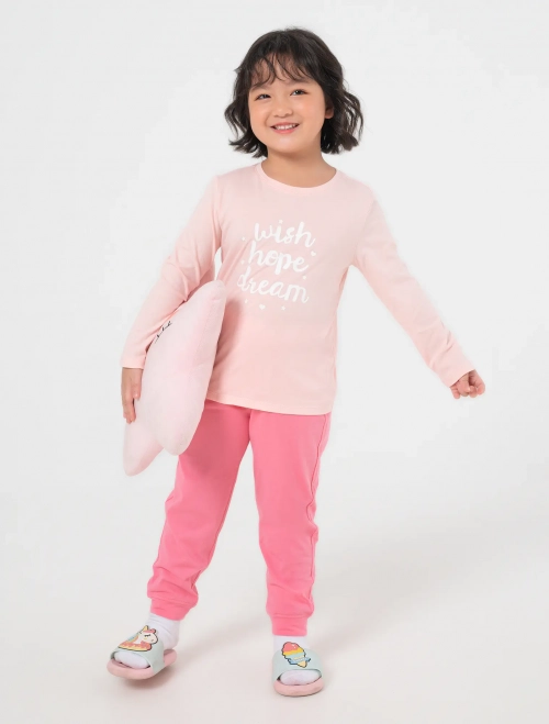 Combo 2 áo mặc nhà bé gái cotton dài tay có hình in