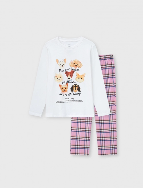 Bộ mặc nhà bé gái có hình in | Oeko-Tex