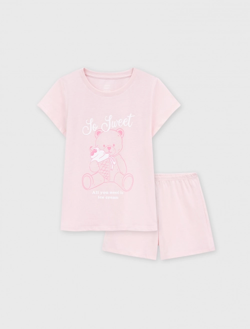 Bộ mặc nhà bé gái có hình in | OEKO-TEX