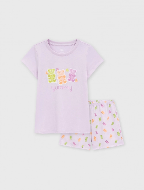 Bộ mặc nhà bé gái có hình in | OEKO-TEX