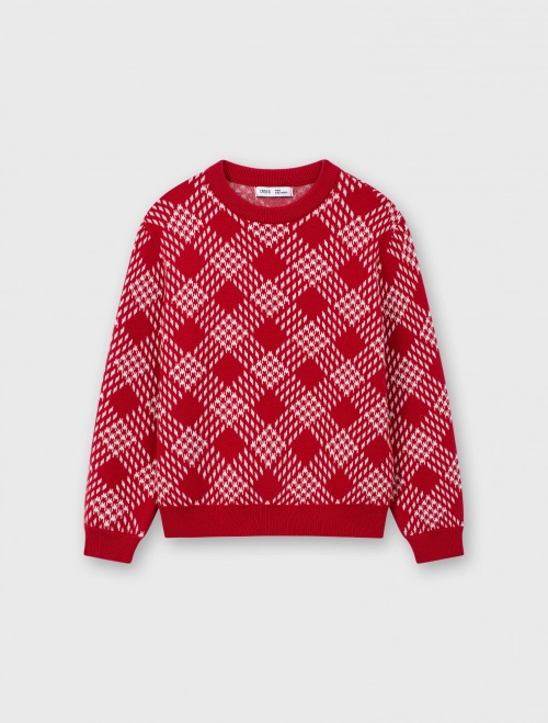 Áo len bé gái có họa tiết