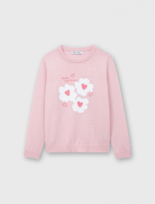 Áo len bé gái có hình in