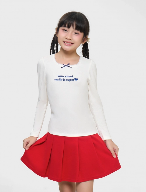 Áo phông dài tay bé gái có hình in