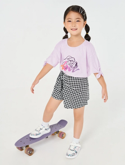 Áo phông bé gái cotton USA có hình in Ariel