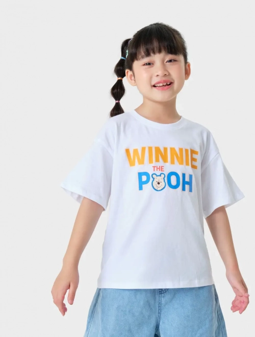 Áo phông bé gái có hình in Winnie The Pooh