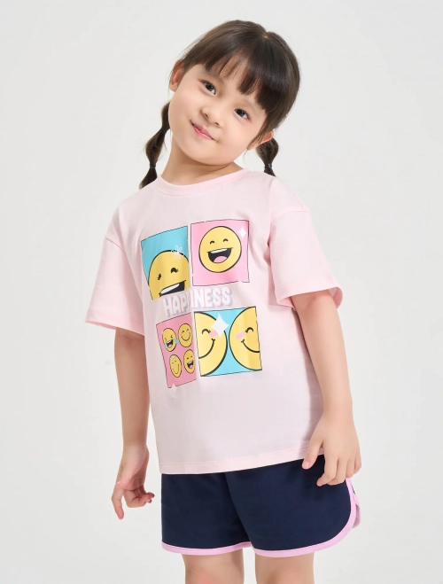 Áo phông bé gái cotton USA có hình in