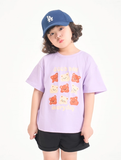 Áo phông bé gái cotton USA có hình in