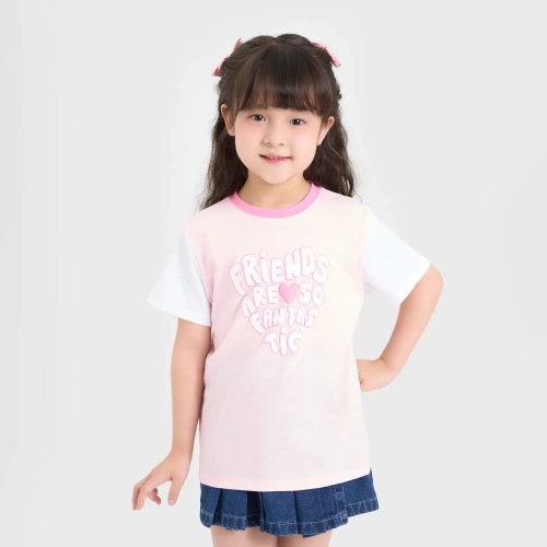 Áo phông bé gái cotton USA có hình in