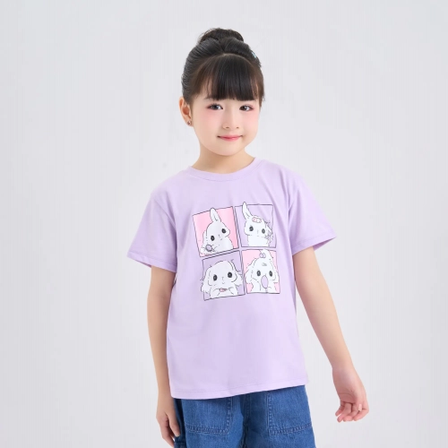 Áo phông bé gái cotton USA có hình in