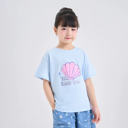 Áo phông bé gái cotton USA có hình in
