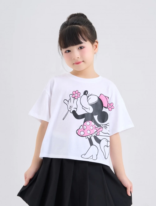 Áo phông bé gái cotton USA in hình Disney
