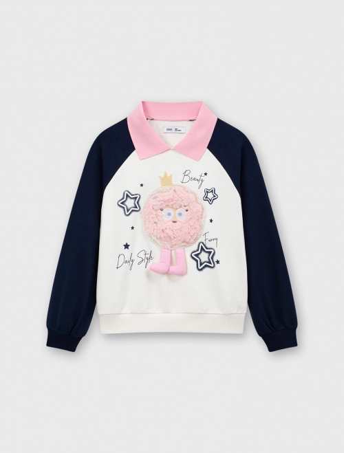 Áo nỉ bé gái có hình in