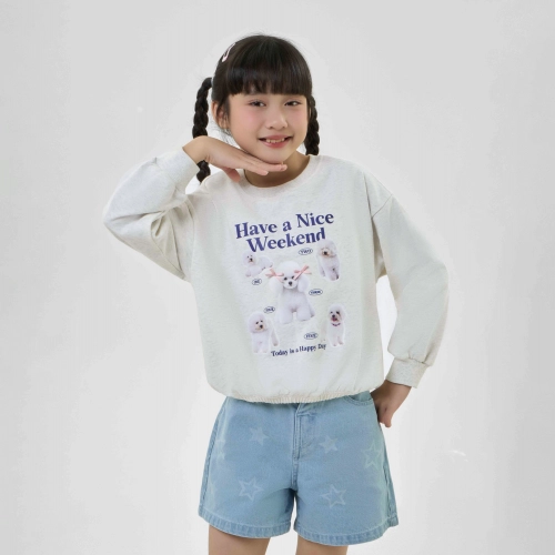 Áo nỉ bé gái có hình in