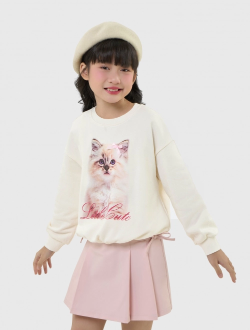 Áo nỉ bé gái có hình in