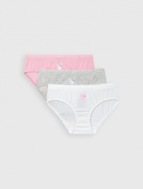 Combo 3 quần lót bé gái cotton có hình in