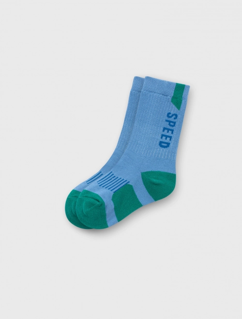 Tất bé trai cổ lửng có hình in