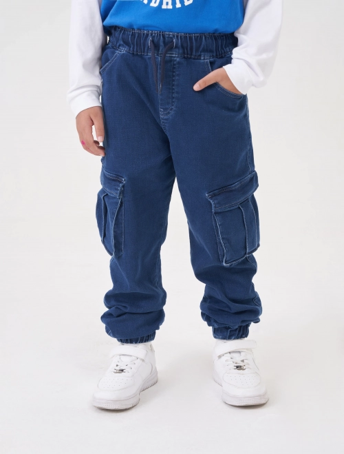 Quần jeans bé trai dáng jogger