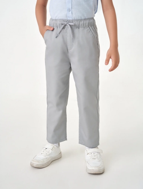 Quần khaki bé trai cạp co giãn có dây rút