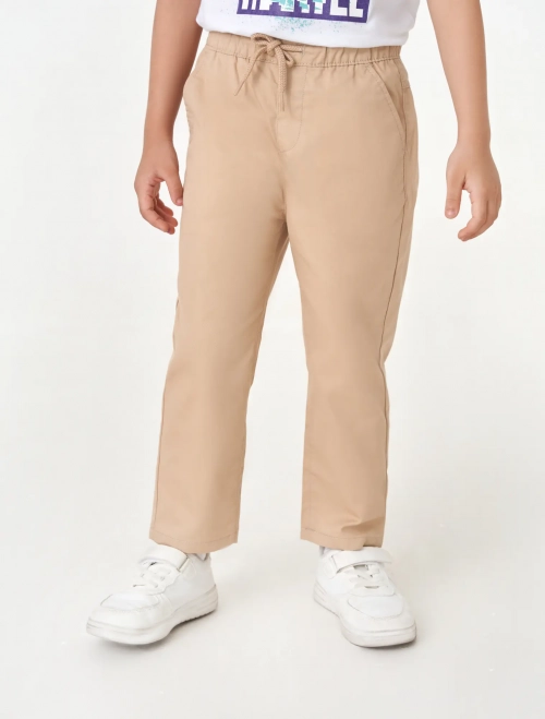 Quần khaki bé trai cạp co giãn có dây rút