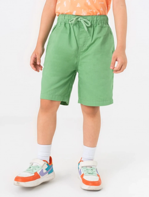 Quần soóc bé trai cotton cạp chun có túi