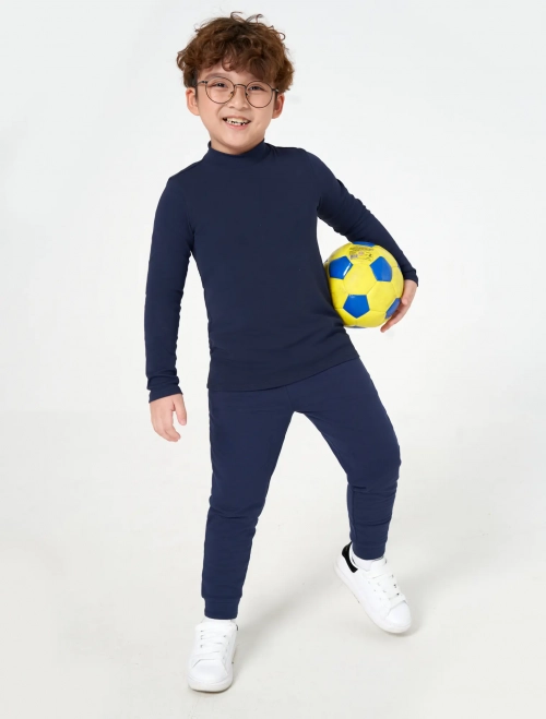 Combo 2 áo body bé trai cotton cổ 3 phân dài tay dáng ôm