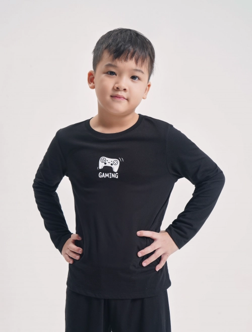 Combo 2 áo mặc nhà bé trai dài tay có hình in