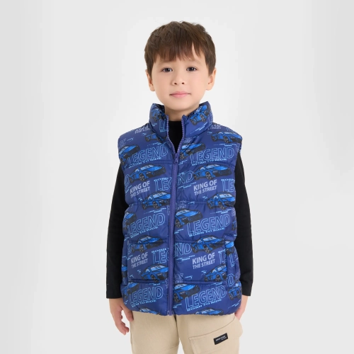 Áo khoác gilet chần bông bé trai