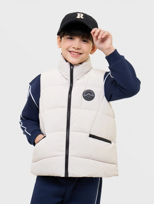 Áo khoác gilet chần bông bé trai chống thấm nước